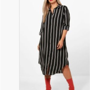 Black & White Striped Dress Shirt